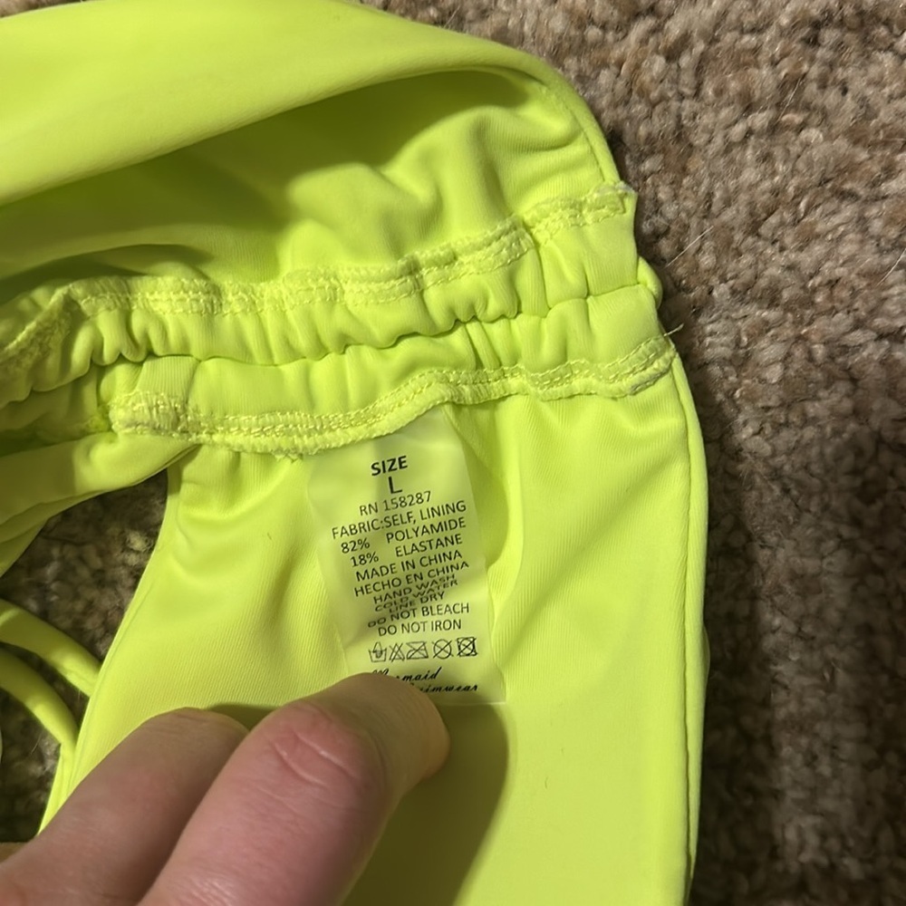NWT mermaid swimwear neon one piece L - Picture 9 of 9